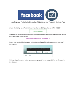 Installing your PocketSuite Scheduling Widget onto your Facebook