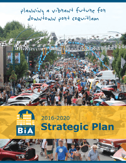 Strategic Plan - Port Coquitlam Business Improvement Association