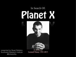 Presentation - Denver ComicCon 2015 (In Search of Planet X)