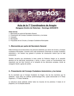 Acta Coordinadora de AragÃ³n â Fecha:22-03-2015