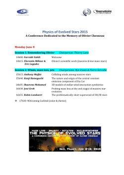 Agenda/Programme - Physics of Evolved Stars