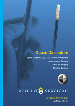 the Apollo Surgical Gauze Dissectors Brochure