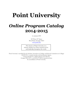 Catalog - Point University