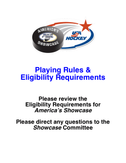 Playing Rules & Eligibility Requirements