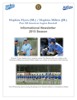 Hopkins Flyers and Millers Newsletter