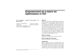 Empowerment as a metric for Optimization in HCI