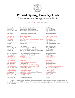 Tournaments - Poland Spring Inns