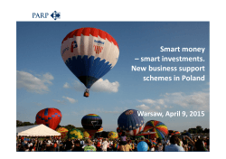 smart investments. New business support schemes in Poland