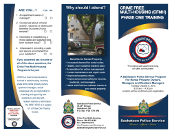 Why should I attend? - Saskatoon Police Service