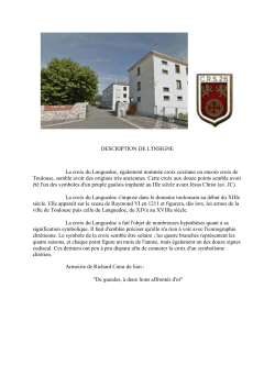 DESCRIPTION DE L`INSIGNE La croix du Languedoc, Ã©galement