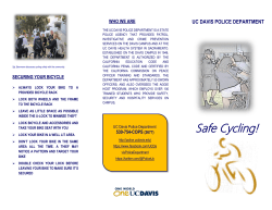 Safe Cycling Brochure - UC Davis Police Department