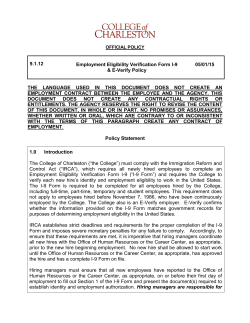 9.1.12 Employment Eligibility Verification Form I-9 & E