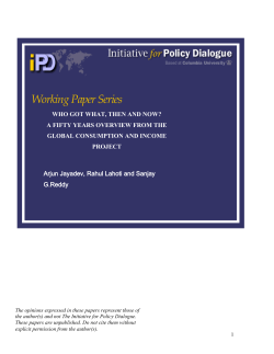 Paper - Initiative for Policy Dialogue
