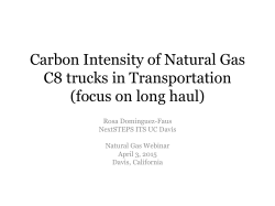 Carbon Intensity of Natural Gas C8 trucks in Transportation (focus