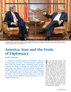 America, Iran and the Fruits of Diplomacy