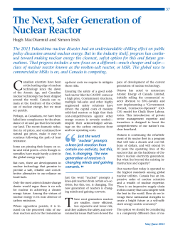 The Next, Safer Generation of Nuclear Reactor