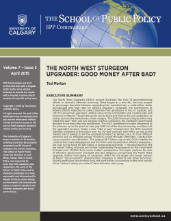 the north west sturgeon upgrader: good money after bad?