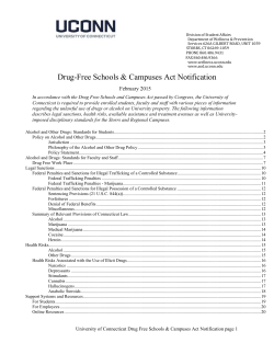 Drug-Free Schools & Campuses Act Notification
