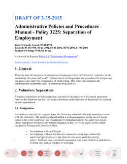 DRAFT OF 3-25-2015 Administrative Policies and