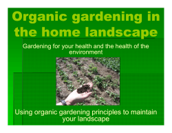 Organic gardening - Polk County Extension Office