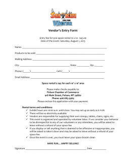 Vendor`s Entry Form - Polson Montana Chamber of Commerce
