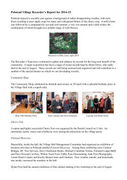Polstead Village Recorders Report 2014-15