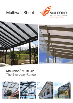 Multiwall Sheet - Polycarbonate Roofing