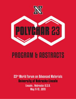 program & abstracts - PolyChar 23 - University of NebraskaâLincoln