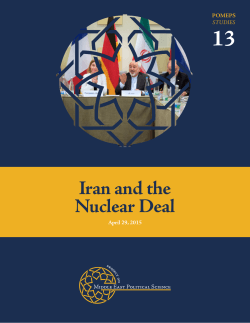 Iran and the Nuclear Deal - Project on Middle East Political Science