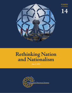 Rethinking Nation and Nationalism - Project on Middle East Political