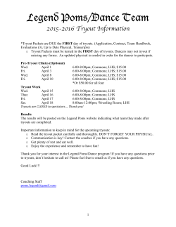 Tryout Packet 2015-2016 - Legend High School Poms