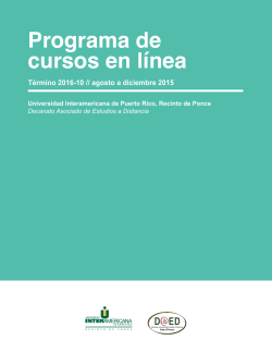 Programa de cursos en lÃ­nea - Universidad Interamericana, Recinto