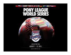 Pony League World Series Sponsorship Presentation
