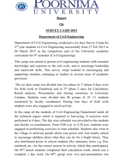 Report on survey camp- dept. of civil engg.