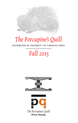 The Porcupine`s Quill Fall 2015