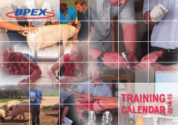 Training Calendar - 2014-2015 - Bpex