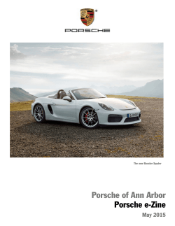 Porsche of Ann Arbor Porsche e-Zine