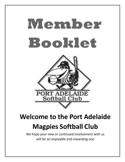 Port Player Booklet - Port Adelaide Magpies Softball Club