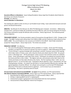 PTO Meeting Minutes March 2015