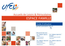 Espace Famille â Guide d`utilisateur