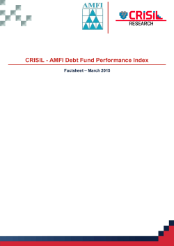 CRISIL - AMFI Debt Fund Performance Index