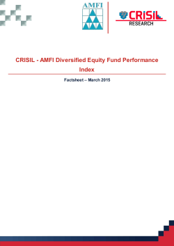 CRISIL - AMFI Diversified Equity Fund Performance Index
