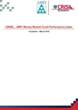 CRISIL - AMFI Money Market Fund Performance Index
