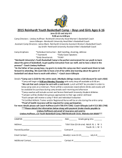 2015 Reinhardt Youth Basketball Camp â Boys and Girls Ages 6-16
