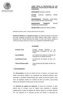 SM-JDC-319/2015 - Tribunal Electoral del Poder Judicial de la