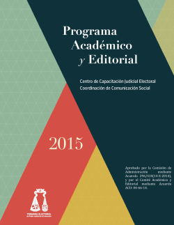 Programa AcadÃ©mico y Editorial 2015