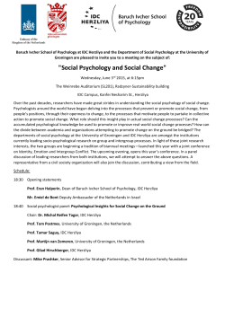 "Social Psychology and Social Change"