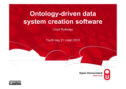 dr. Lloyd Rutledge, Ontology-driven data system creation software