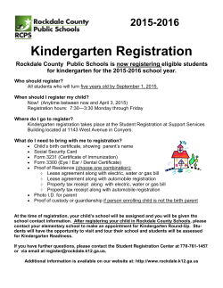 Kindergarten Registration - Rockdale County Public Schools