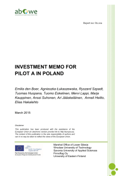 O2.10a Investment Memo Pilot A Poland